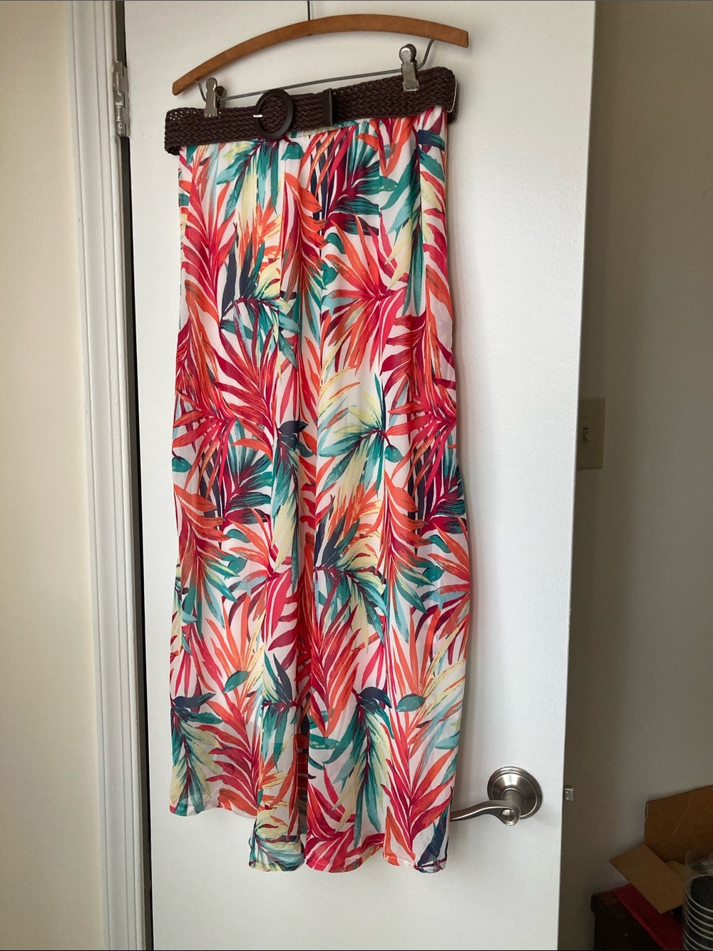 Notations Tropical Printed Maxi Skirt